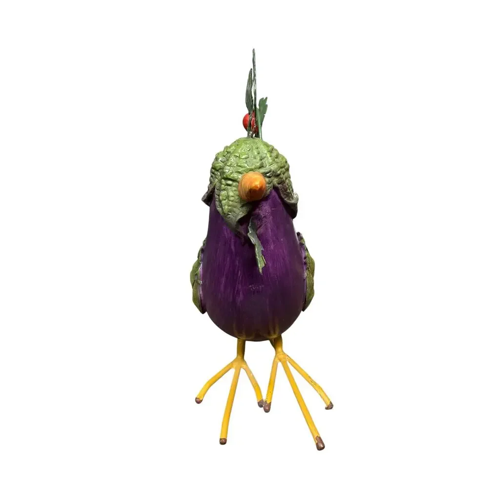 Farm Animal Vegetable Home Grown Garden Eggplant Rooster Anthropomorphic‎ Figure